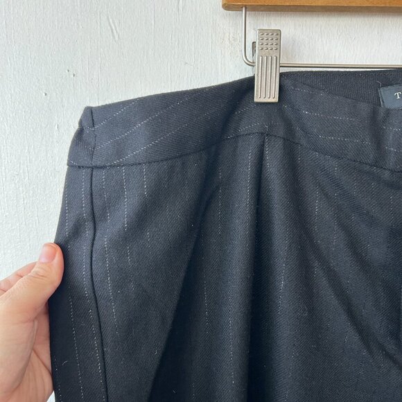 Talbots Trousers Womens 22WP Petite Black Metallic Stripe NWT Wool Blend Pockets - Picture 4 of 8